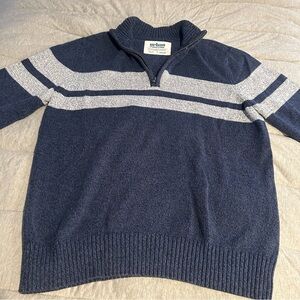 Men's Urban Pipeline Blue and Gray Zip Up Sweater Medium
